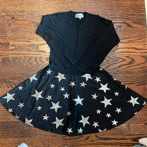 Dori Creations, Black and Silver Stars, Size 8 (182)